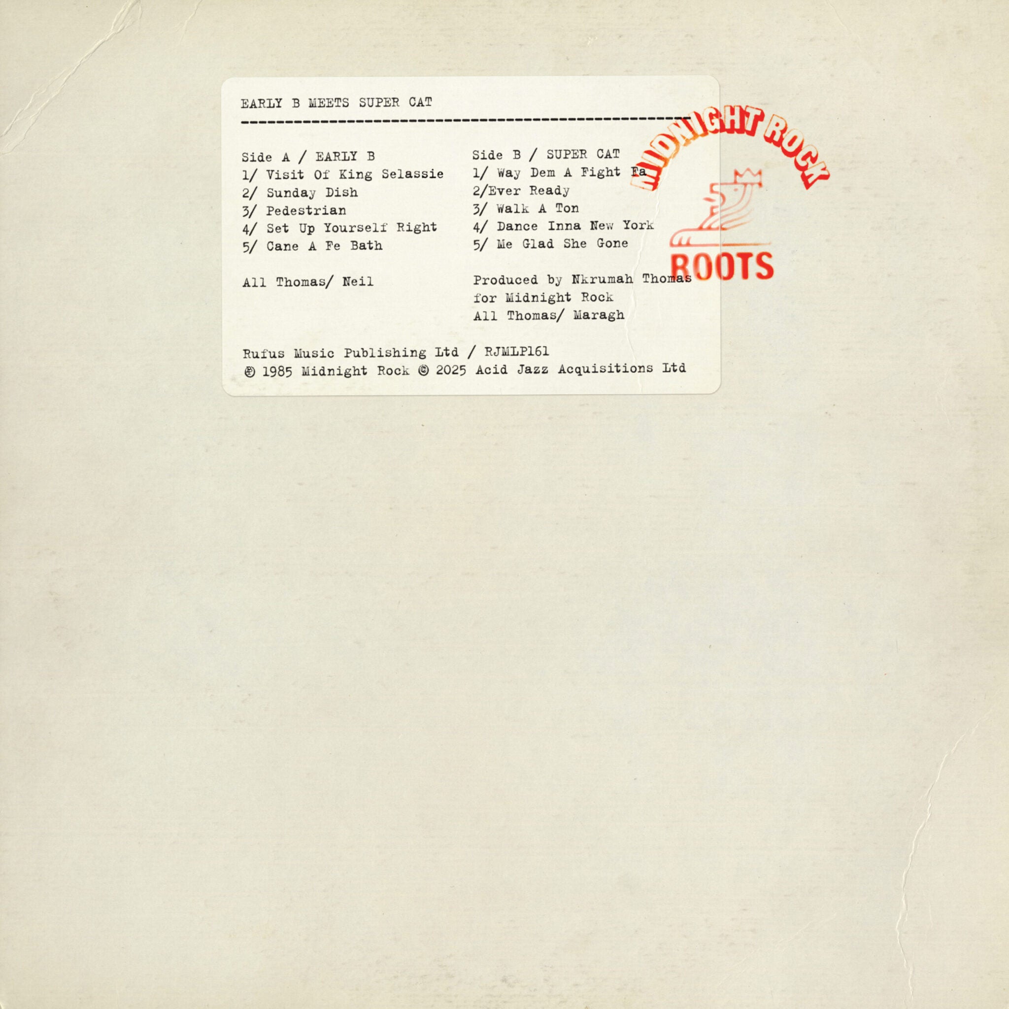 Early B meets Super Cat (Vinyl LP)