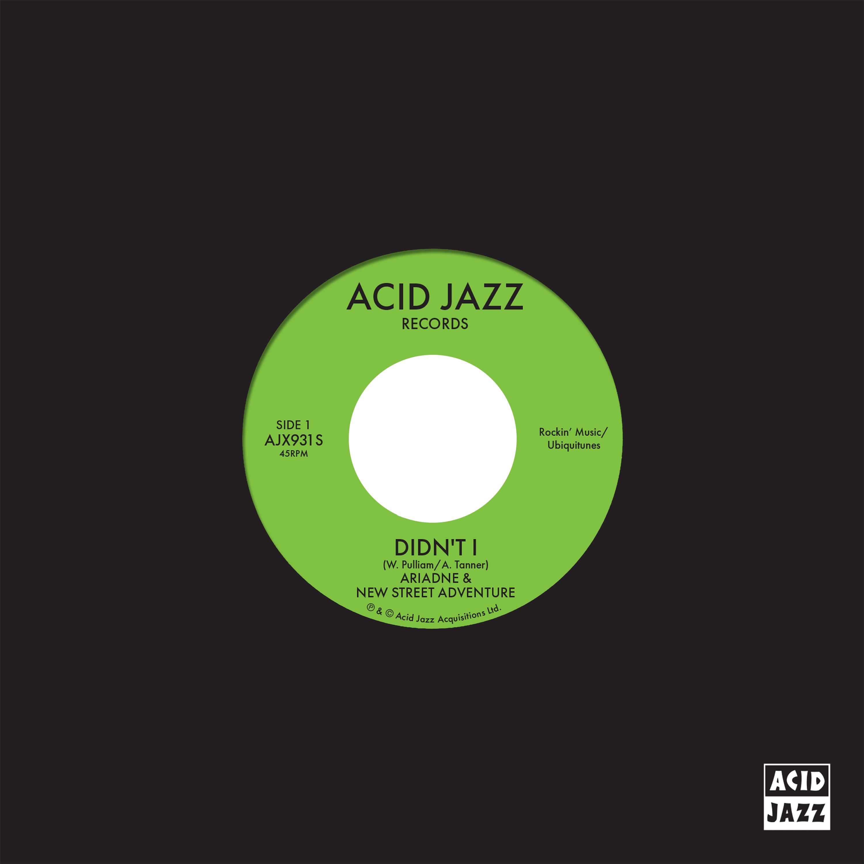 Ariadne & New Street Adventure - 'Didn't I' (7" Vinyl)