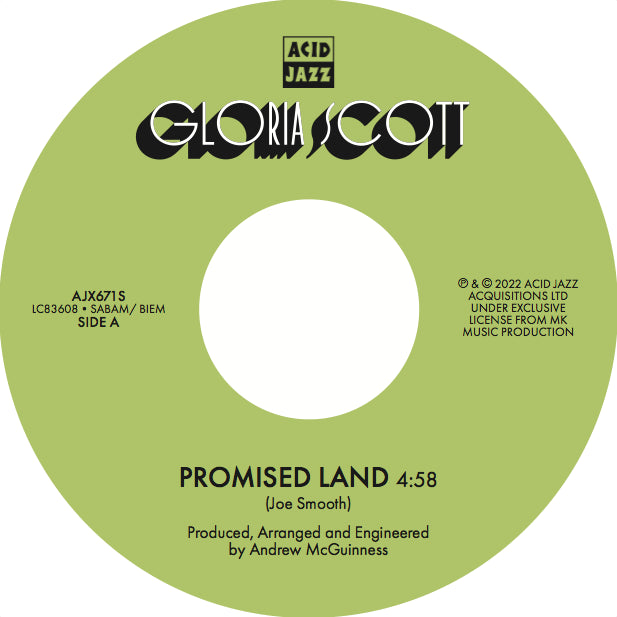 Gloria Scott - 'Promised Land' (7" Vinyl)