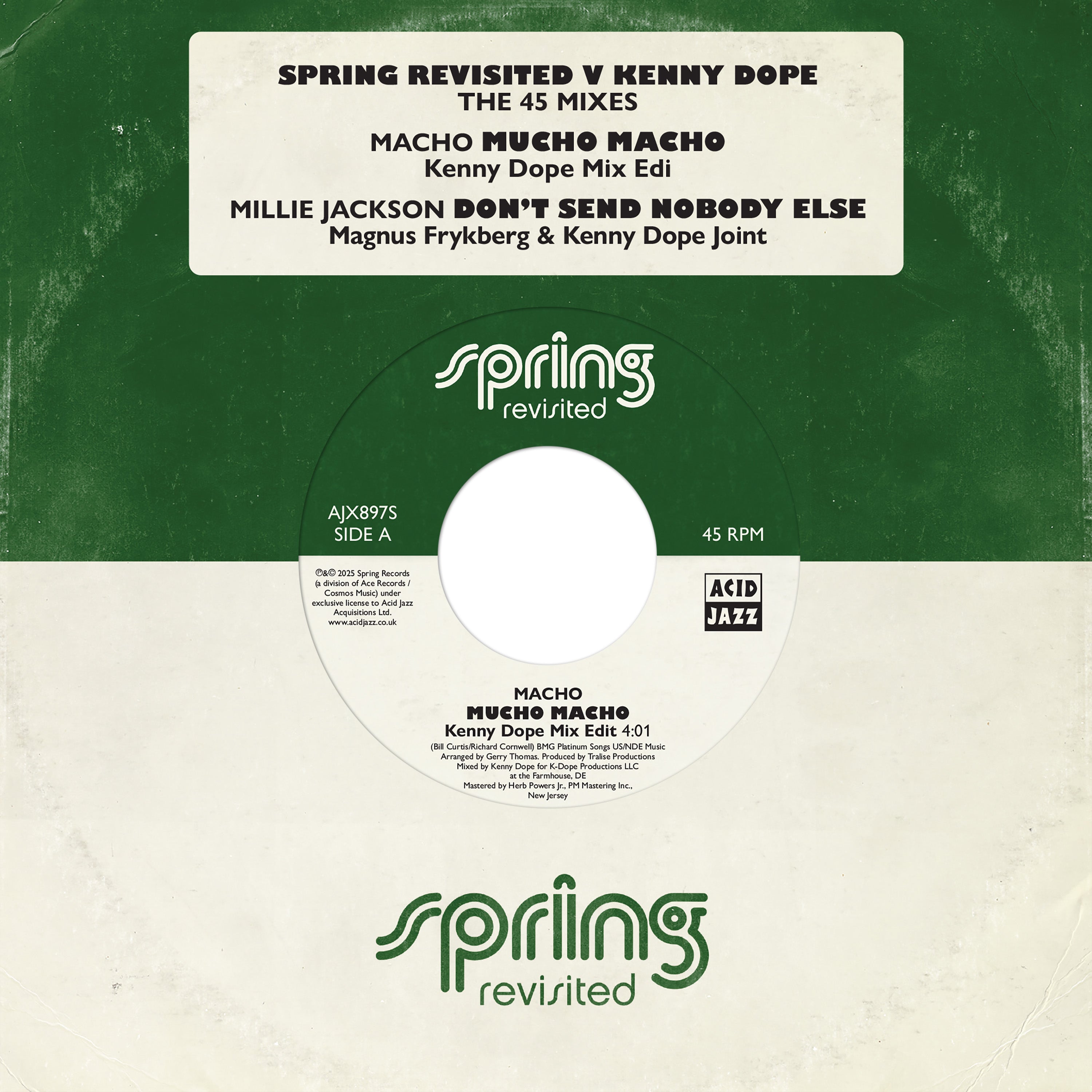 Spring Revisited vs. Kenny Dope: The 45 Mixes (7" Vinyl)